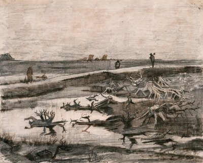 Landscape with Bog Trunks (Travaux aux Champs) by Vincent van Gogh